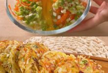 Crêpes croustillantes aux légumes
